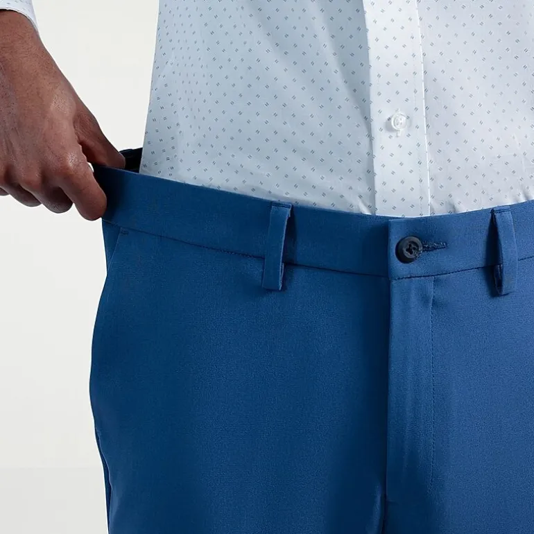 Haggar Cool Right Performance Flex Mens Comfort Waistband Slim Fit Flat Front Pant