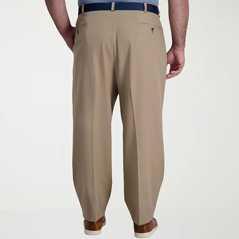 Haggar Cool Right Performance Flex Mens Classic Fit Big and Tall Pleated Pant