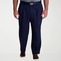 Haggar Cool Right Performance Flex Mens Classic Fit Big and Tall Pleated Pant