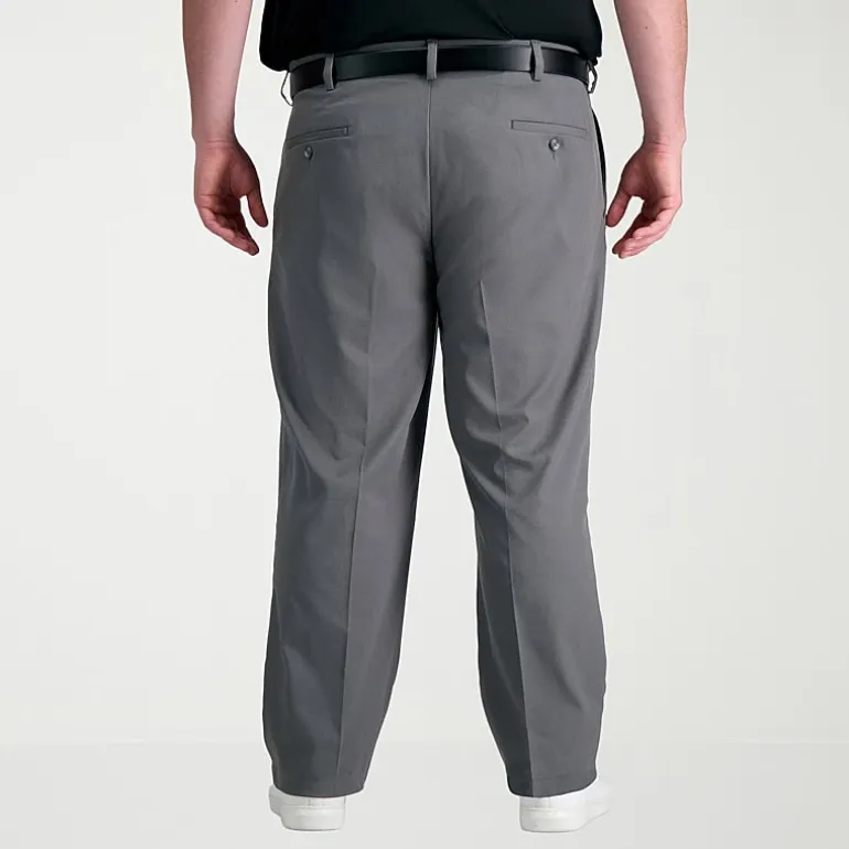 Haggar Cool Right Performance Flex Mens Classic Fit Big and Tall Pleated Pant