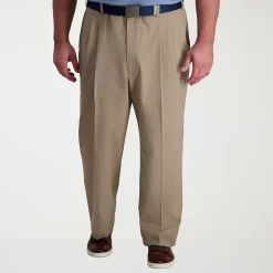 Haggar Cool Right Performance Flex Mens Classic Fit Big and Tall Pleated Pant