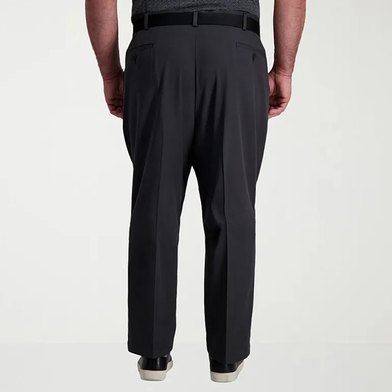 Haggar Cool Right Performance Flex Mens Classic Fit Big and Tall Pleated Pant