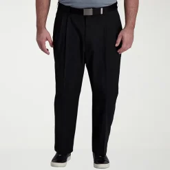 Haggar Cool Right Performance Flex Mens Classic Fit Big and Tall Pleated Pant