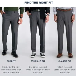 Haggar Cool Right Performance Flex Mens Classic Fit Big and Tall Pleated Pant