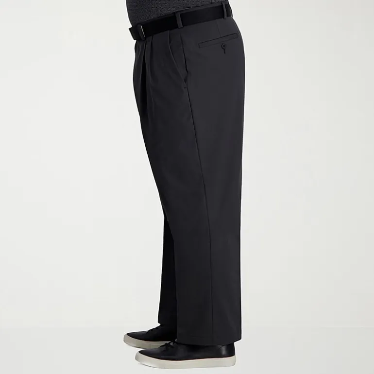 Haggar Cool Right Performance Flex Mens Classic Fit Big and Tall Pleated Pant