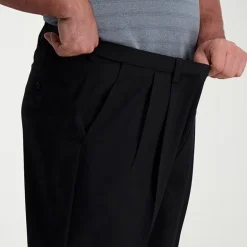 Haggar Cool Right Performance Flex Mens Classic Fit Big and Tall Pleated Pant
