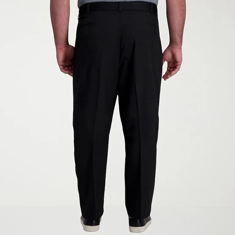 Haggar Cool Right Performance Flex Mens Classic Fit Big and Tall Pleated Pant