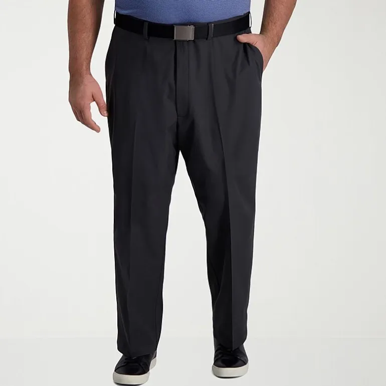 Haggar Cool Right Performance Flex Mens Classic Fit Big and Tall Flat Front Pant