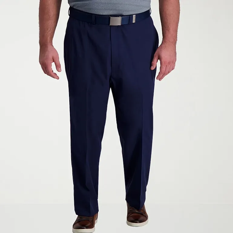 Haggar Cool Right Performance Flex Mens Classic Fit Big and Tall Flat Front Pant