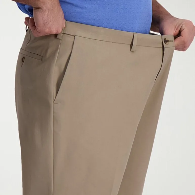 Haggar Cool Right Performance Flex Mens Classic Fit Big and Tall Flat Front Pant