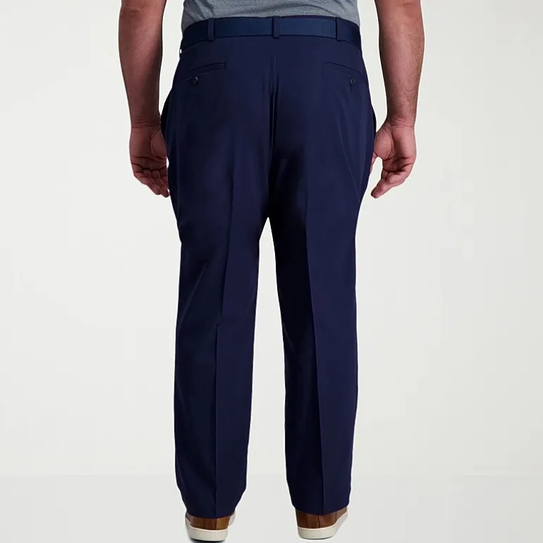Haggar Cool Right Performance Flex Mens Classic Fit Big and Tall Flat Front Pant