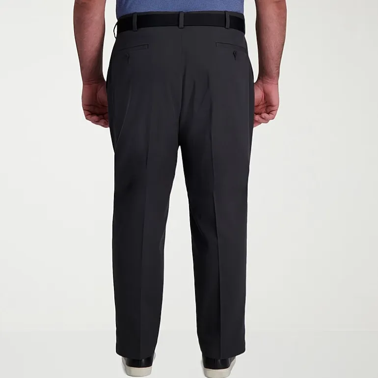 Haggar Cool Right Performance Flex Mens Classic Fit Big and Tall Flat Front Pant