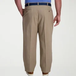 Haggar Cool Right Performance Flex Mens Classic Fit Big and Tall Flat Front Pant
