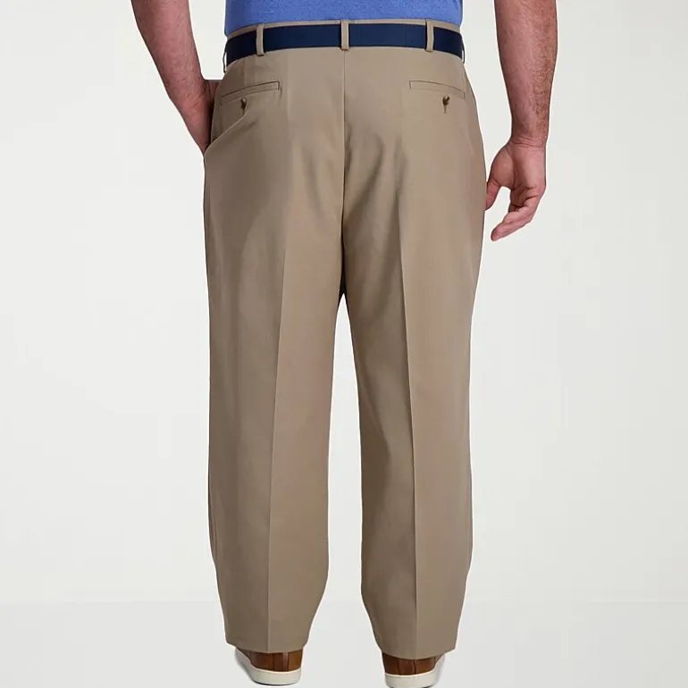 Haggar Cool Right Performance Flex Mens Classic Fit Big and Tall Flat Front Pant