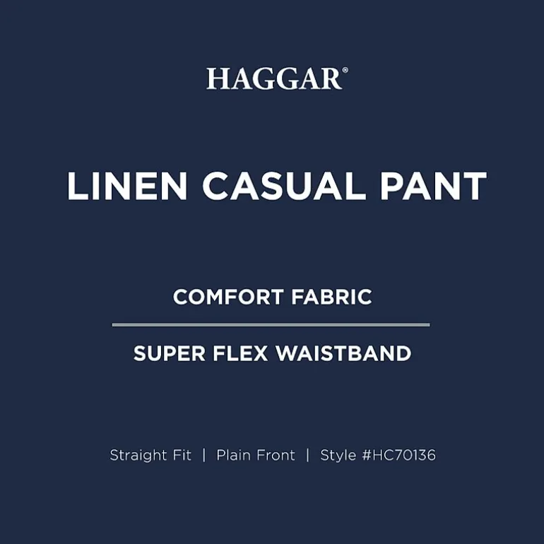 Haggar Cotton Canvas Mens Straight Fit Flat Front Pant