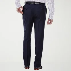 Haggar E-CLO Stria Mens Classic Fit Dress Flat Front Pant
