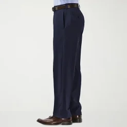 Haggar E-CLO Stria Mens Classic Fit Dress Flat Front Pant