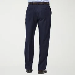 Haggar E-CLO Stria Mens Classic Fit Dress Flat Front Pant