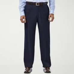 Haggar E-CLO Stria Mens Classic Fit Dress Flat Front Pant