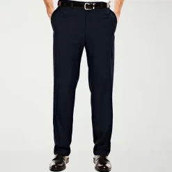 Haggar E-CLO Stria Mens Classic Fit Dress Flat Front Pant