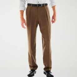 Haggar E-CLO Stria Mens Classic Fit Dress Pleated Pant