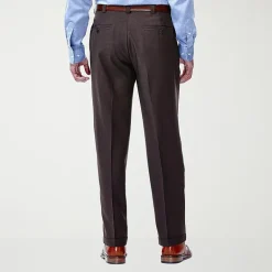 Haggar E-CLO Stria Mens Classic Fit Dress Pleated Pant