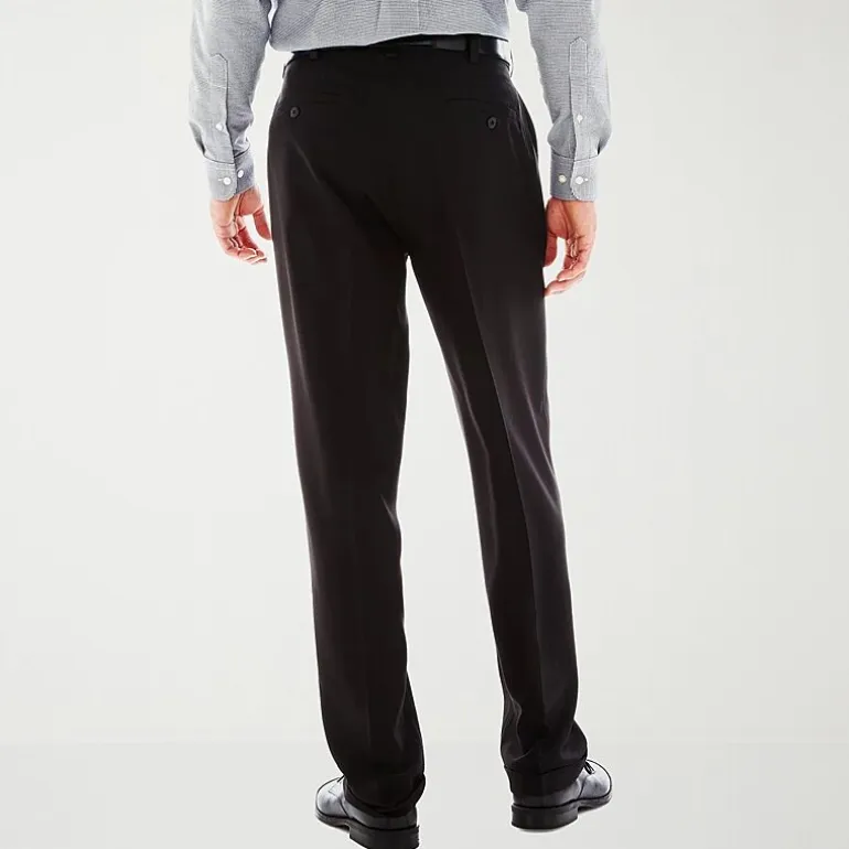 Haggar E-CLO Stria Mens Classic Fit Dress Pleated Pant