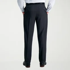 Haggar E-CLO Stria Mens Classic Fit Dress Pleated Pant