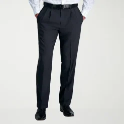 Haggar E-CLO Stria Mens Classic Fit Dress Pleated Pant