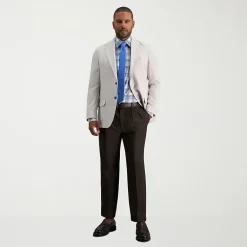 Haggar E-CLO Stria Mens Classic Fit Dress Pleated Pant