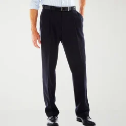 Haggar E-CLO Stria Mens Classic Fit Dress Pleated Pant
