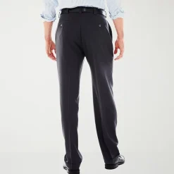 Haggar E-CLO Stria Mens Classic Fit Dress Pleated Pant