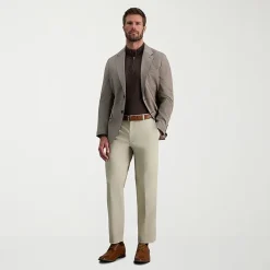 Haggar Iron Free Premium Khaki Mens Classic Fit Flat Front Pant