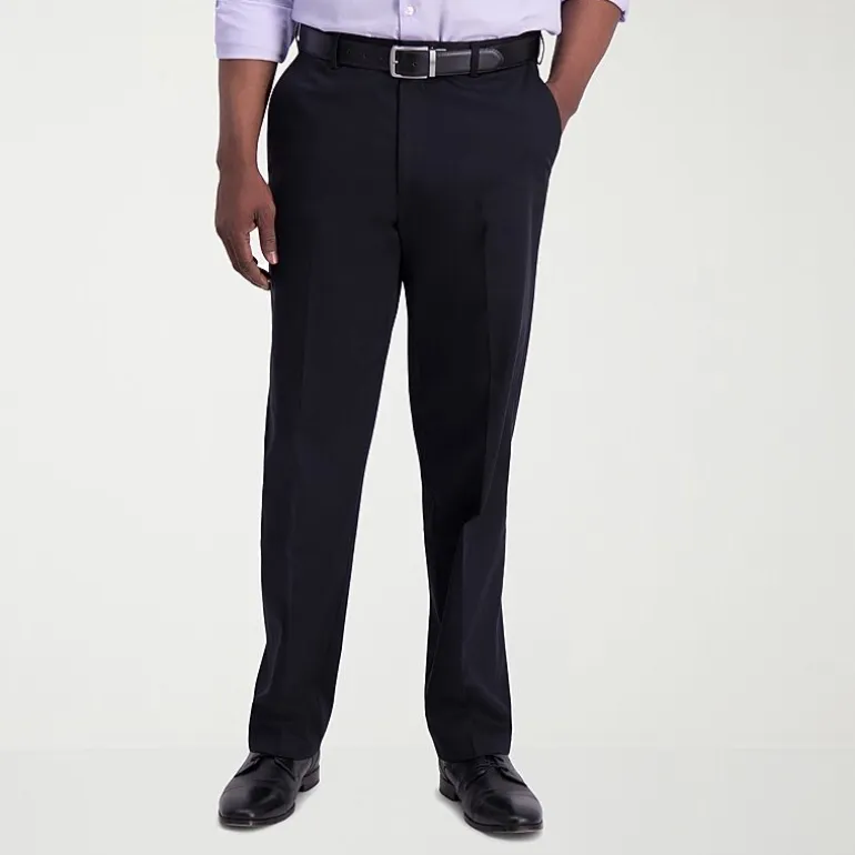 Haggar Iron Free Premium Khaki Mens Classic Fit Flat Front Pant
