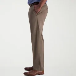Haggar Iron Free Premium Khaki Mens Classic Fit Flat Front Pant