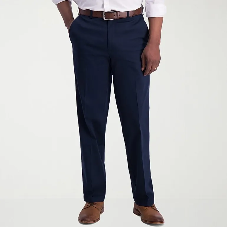 Haggar Iron Free Premium Khaki Mens Classic Fit Flat Front Pant