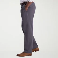 Haggar Iron Free Premium Khaki Mens Classic Fit Pleated Pant