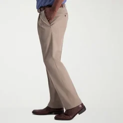 Haggar Iron Free Premium Khaki Mens Classic Fit Pleated Pant