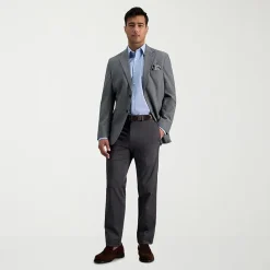 Haggar Iron Free Premium Khaki Mens Comfort Waistband Straight Fit Flat Front Pant