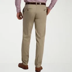 Haggar Iron Free Premium Khaki Mens Comfort Waistband Straight Fit Flat Front Pant