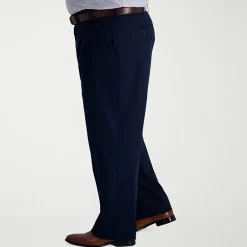Haggar Iron Free Premium Khaki Mens Classic Fit Big and Tall Flat Front Pant