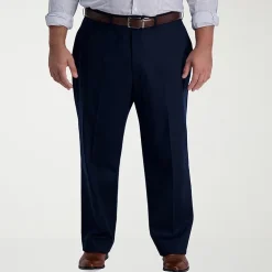 Haggar Iron Free Premium Khaki Mens Classic Fit Big and Tall Flat Front Pant