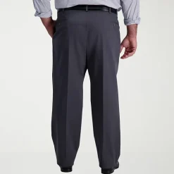 Haggar Iron Free Premium Khaki Mens Classic Fit Big and Tall Flat Front Pant