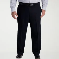 Haggar Iron Free Premium Khaki Mens Classic Fit Big and Tall Flat Front Pant