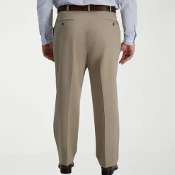 Haggar Iron Free Premium Khaki Mens Classic Fit Big and Tall Flat Front Pant