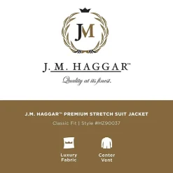 Haggar J.M. Haggar Mens Classic Fit Plaid Big and Tall Suit Jacket