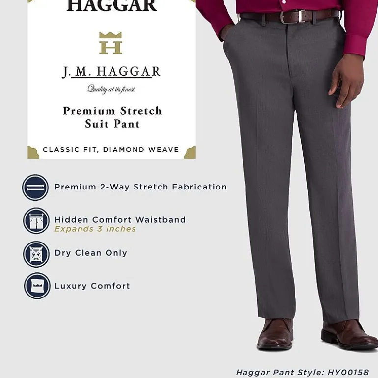 Haggar JMH Diamond Mens Stretch Fabric Classic Fit Suit Separates
