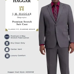 Haggar JMH Diamond Mens Stretch Fabric Classic Fit Suit Separates