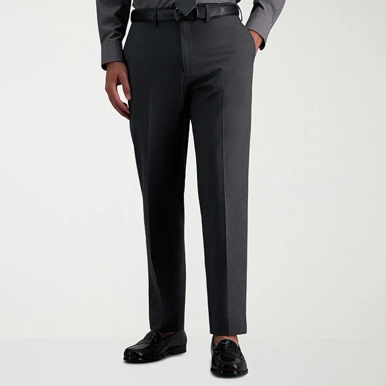 Haggar JMH Flannel Mens Straight Fit Dress Flat Front Pant