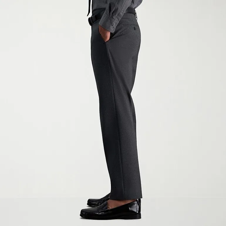Haggar JMH Flannel Mens Straight Fit Dress Flat Front Pant